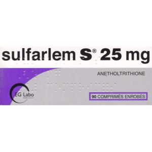 Sulfarlem S 25 Mg (Anetholtrithione) 90 Comprimes Enrobes