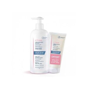 Ducray Ictyane Crème Émolliente Nutritive 400 ml + Ictyane Crème de Douche Lavante 100 ml Offerte