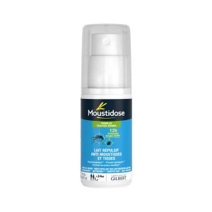 MOUSTIDOSE LAIT REPULSIF 25% ICARIDINE FAMILLE DES 6 MOIS PEAUX SENSIBLES 50 ML