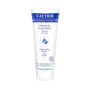 Cattier - Masque purifiant, peaux grasses à imperfections BIO - tube 75 ml