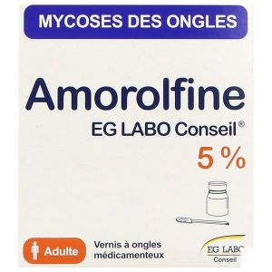 Amorolfine Eg Labo Conseil 5 % Vernis A Ongles Medicamenteux 1 Flacon(S) En Verre De 2,5 Ml Avec Necessaire(S) (30 Limes