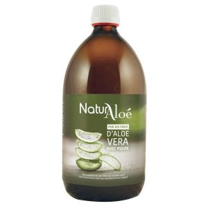 Naturaloé Pur Jus frais d'Aloé vera avec pulpe BIO - 1 litre