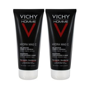 Vichy Homme Hydra Mag.C Gel Douche Hydratant Revigorant Corps Et Cheveux Tube 200 Ml Promo 2