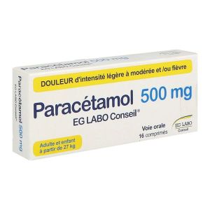 PARACETAMOL EG LABO CONSEIL 500 mg comprimé B/16