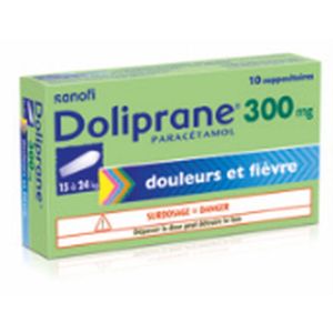 DOLIPRANE 300 mg (paracétamol) suppositoires B/10