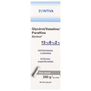 Glycerol/Vaseline/Paraffine Zentiva 15% 8% 2% Creme 250 G En Tube