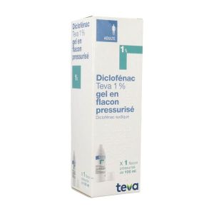 Diclofenac Teva 1 % Gel 100 Ml En Flacon Pressurise