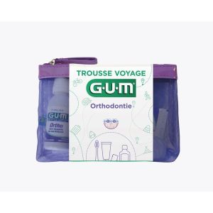 Gum Ortho Kit Dentifrice12Ml+Bain Bouche30Ml+Cire Ortho Brosse Ortho Ambulatoire