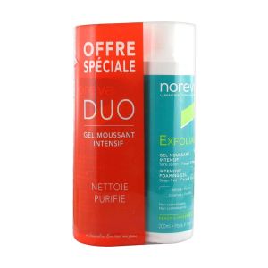 Noreva Exfoliac Gel Moussant Intensif Lot de 2 x 200 ml