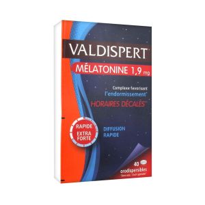 VALDISPERT MELATONINE 1,9 MG ORODISPERSIBLE BOITE DE 40 COMPRIMES