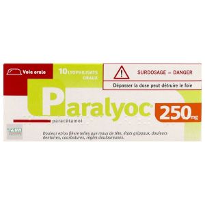 Paralyoc 250 Mg (Paracetamol) Lyophilisats Oraux B/10