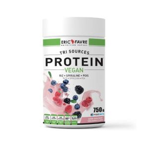 Eric Favre Protéines vegan triple berry - pot 750 g