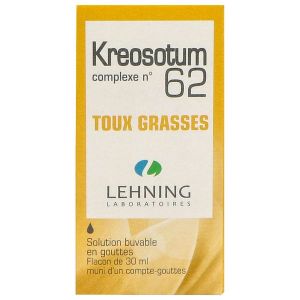 Kreosotum Complexe N 62 Solution Buvable En Gouttes 1 Flacon(S) Compte-Gouttes En Verre Jaune(Brun) De 20 Ml