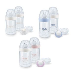 Nuk Nature Sense Lot De 2 Bib 260Ml + 1 Sucette Blanc 0-6 Mois Cof 1