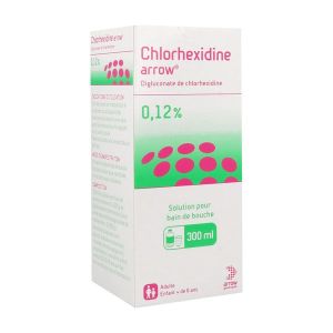 Chlorhexidine Arrow 0,12% Solution Pour Bain De Bouche 300 Ml En Flacon Transparent Avec Godet