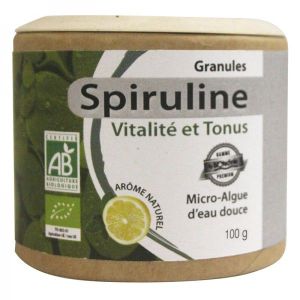 Biotechnie - Spiruline granulés, arôme citron BIO - pot 100 g