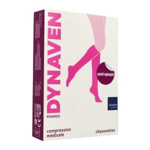 Dynaven Femme Semi-Opaque Classe 2 Chaussette Noir Medium Normal 2