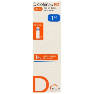 DICLOFENAC EG 1 % gel 100 ml en flacon pressurisé