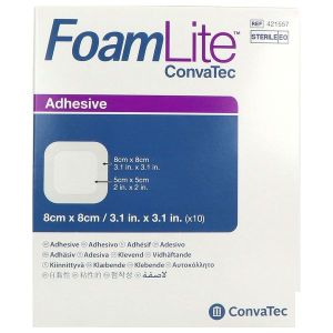 Foam Lite - Pansement Hydrocellulaire A Absorption Moyenneadhesif 8*8 Cm 10