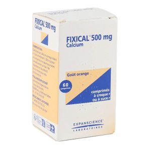 FIXICAL 500 mg (carbonate de calcium) comprimes a croquer ou a sucer en pilulier B/60