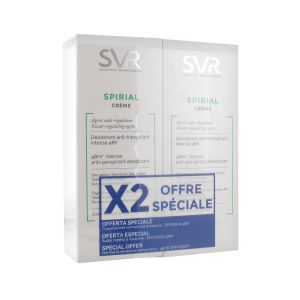 SVR Spirial Crème Déodorant Anti-Transpirant Intense 48H Lot de 2 x 50 ml