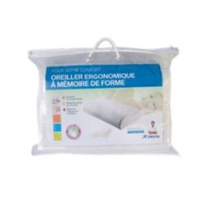 Syst'Am Oreiller Ergonomique Mousse A Memoire De Forme 32*50 Cm 1