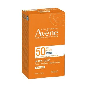 AVENE ULTRA FLUID INVISIBLE SPF 50 Ultrafluide solaire invisible ultrafluide haute protection, SPF 50, fl 50 ml