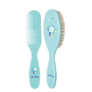 LUC ET LEA DUO BROSSE ET PEIGNE Brosse et peigne à cheveux décorés, pour bébé, unité