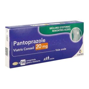 PANTOPRAZOLE VIATRIS CONSEIL 20 mg comprime gastro-resistant B/14