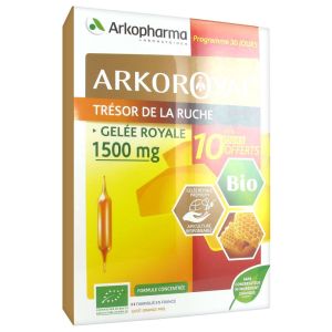 Arkopharma Arko Royal Trésor de la Ruche Gelée Royale 1500 mg Bio 20 Ampoules + 10 Ampoules...