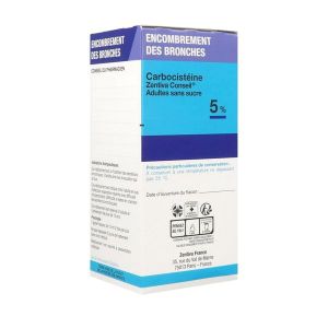 Carbocisteine Zentiva Conseil 5 % Adultes Sans Sucre Sirop Edulcore A La Saccharine Sodique B/250