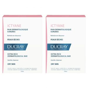 Ducray Ictyane Pain Dermatologique Surgras Visage Et Corps Peaux Seches 2X100G