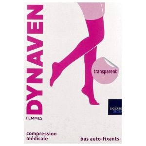 Dynaven Femme Transparent Classe 2 Bas Autofixant Beige Eclat Large Normal 2