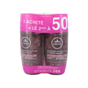 Laino Déodorant Efficacité 24H Extrait de Figue Bio Lot de 2 x 50 ml