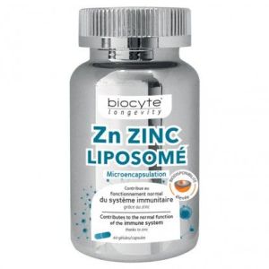 Biocyte Longevity Zn Zinc Liposomé 60 Gélules