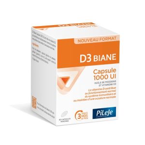 Pilège D3 Biane Capsule 1000 UI - Vitamine D - 90 capsules 90 capsules marines