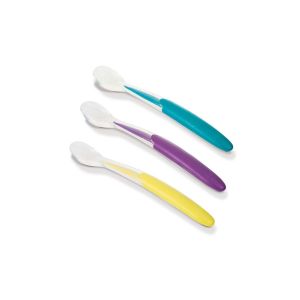 Nuk Lot De 3 Cuilleres Douces Silicones 3 Couleurs 3