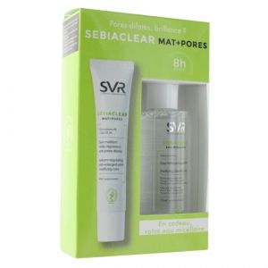 Svr Sebiaclear Mat + Pores Soin Matifiant 40Ml + Eau Micellaire 75Ml Offert