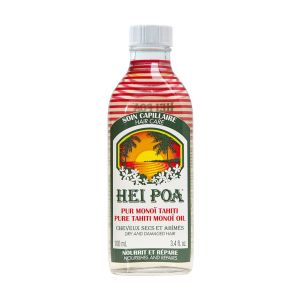 Hei Poa Pur Monoï Tahiti Soin Capillaire Cheveux Secs et Abîmés 100 ml