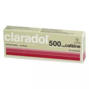 Claradol 500 Mg Cafeine (Paracetamol Cafeine) Comprimes Quadrisecables B/16