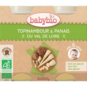 Babybio - Petits Pots Menu Topinambour Panais BIO - dès 8 mois - 2x200g