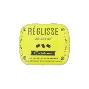 Estipharm Pastilles de Réglisse Sans Sucre Ajouté 14 g