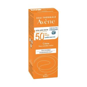 AVENE PEAUX SENSIBLES SECHES CREME SPF 50+ Crème solaire très haute protection, SPF 50+, tube 50 ml