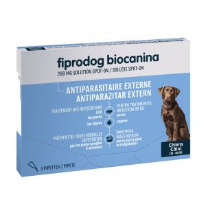 Fiprodog 268Mg Solution Spot-On Pour Grands Chiens Pipette 2,68 Ml 3