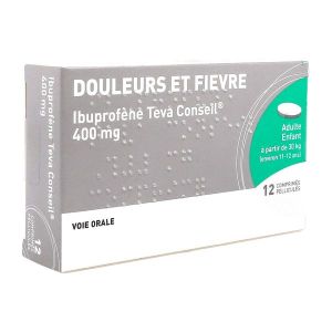 Ibuprofene Teva Conseil 400 Mg Comprime Pellicule B/12