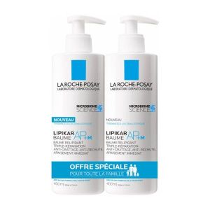 La Roche-Posay Lipikar AP+ M Baume Relipidant Lot de 2 x 400 ml