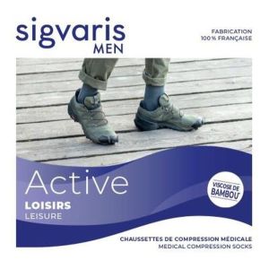 Sigvaris Sigh2 Activ Loisirs New Chaussettes Homme Noir Mn 2