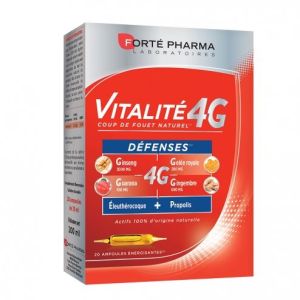 Forté Pharma Vitalité 4G Défenses 20 Ampoules Energisantes