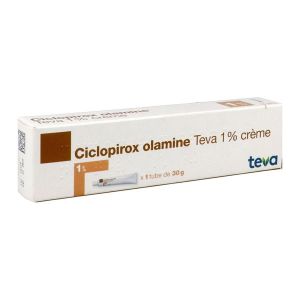 CICLOPIROX OLAMINE TEVA 1% crème 30 g en tube