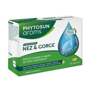 Aromadoses aux Huiles Essentielles Nez et Gorge 30 capsule